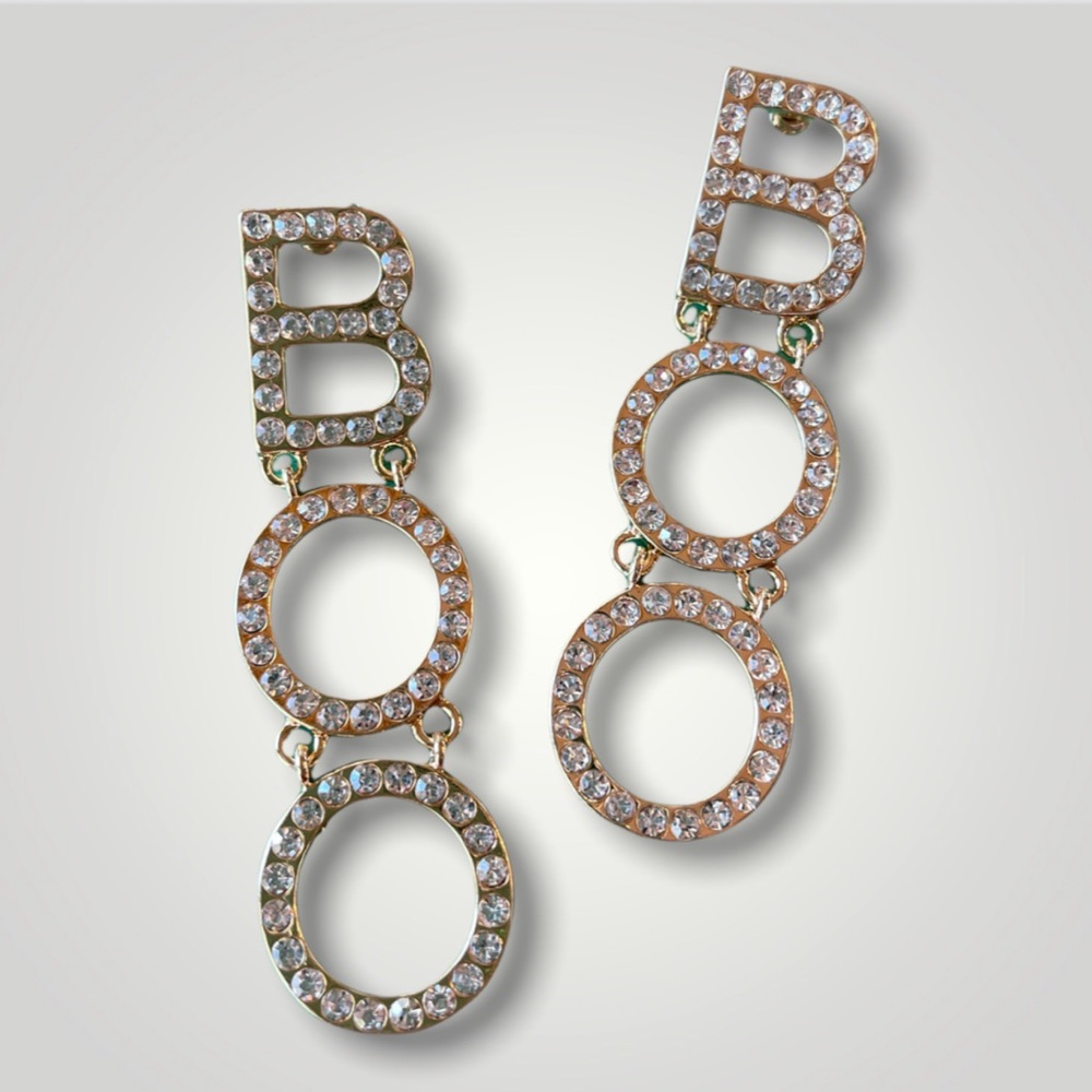 BOO Halloween Bling Earrings